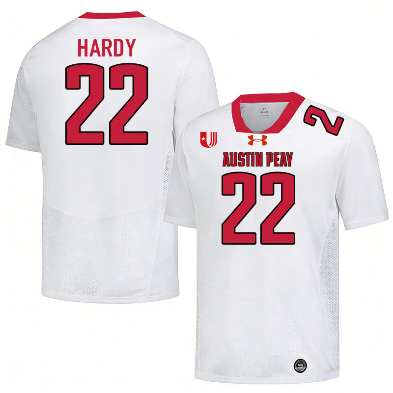 Austin Peay Governors #22 Trevor Hardy College Football Jerseys,Uniforms Stitched-White